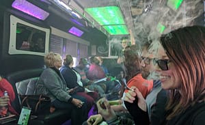 people in a party bus